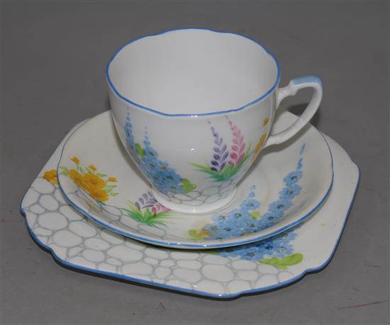 A Grafton Art Deco china tea set
